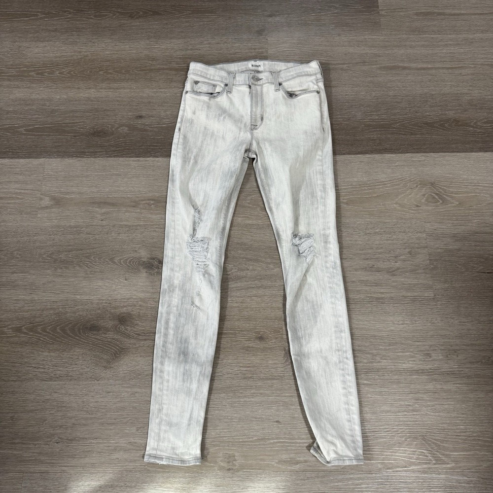 Hudson Gray Nico Super Skinny Midrise Distressed Jeans USA Women's Size 27 - Picture 2 of 7